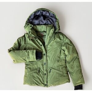 Gersemi Lena Womens Down Puffer Jacket M Green Hooded Waterproof Ski Equestrian